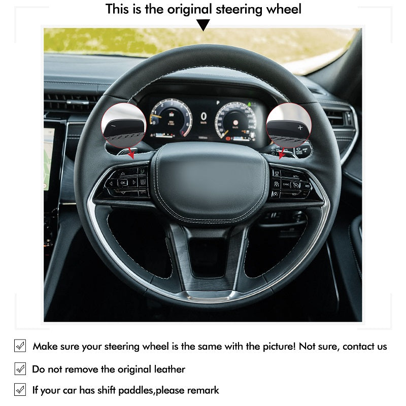 Mewant® Alcantara Car Steering Wheel Cover for Jeep Grand Cherokee V(WL) / Grand Cherokee L
