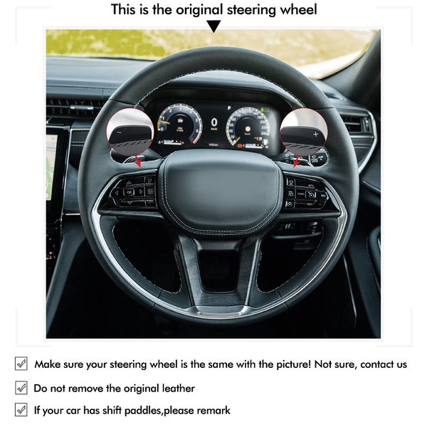 Mewant® Alcantara Car Steering Wheel Cover for Jeep Grand Cherokee V(WL) / Grand Cherokee L