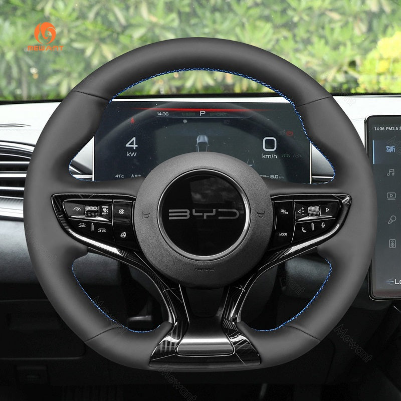 Mewant® Alcantara Car Steering Wheel Cover for BYD Seal 2023-2024