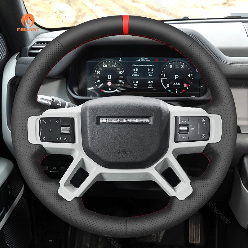 Mewant® Alcantara Auto-Lenkradbezug für Land Rover Defender (L663) 2020-2024 / Discovery (Discovery 5) III(L462) 2021-2024