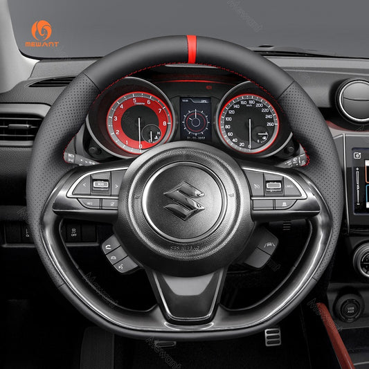 Mewant® Alcantara Car Steering Wheel Cover for Suzuki Swift 2008-2021