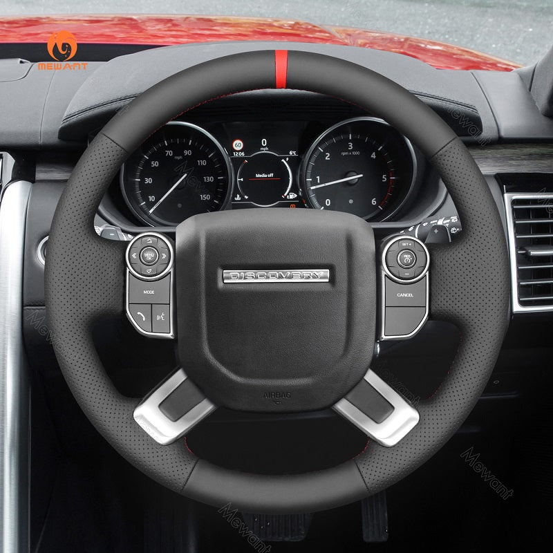 Mewant® Alcantara Car Steering Wheel Cover for Land Rover Discovery (Discovery 5) III(L462)/ Range Rover IV L405