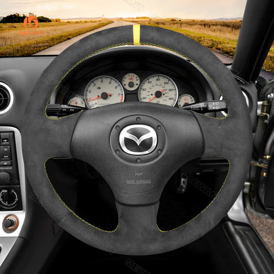 Mewant® Alcantara Auto-Lenkradbezug für Mazda MX-5 MX5 Miata NB Protege5