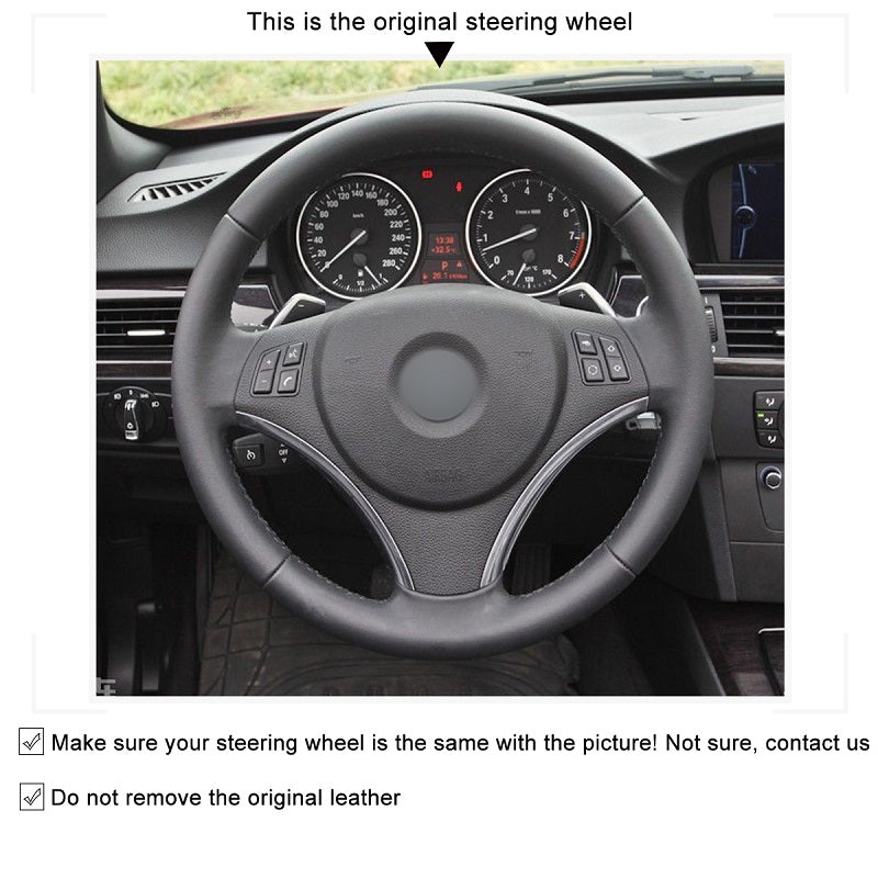 Mewant® Alcantara Car Steering Wheel Cover for BMW 1 Series E87 E81 E82 E88 3 Series E90 E91 E92 E93 X1 E84