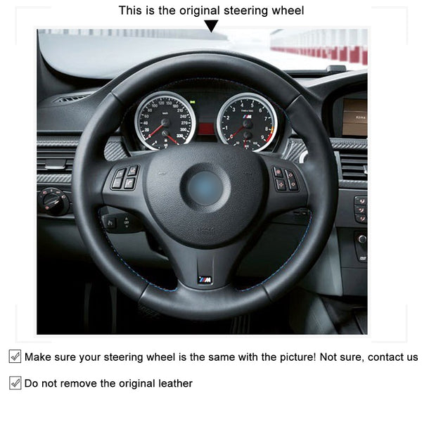 Mewant® Alcantara Car Steering Wheel Cover for BMW 1Series E87(5doorHatchback) E81 (3 door Hatchback) E82 (Coupe) E88 (Convertible) M E82;3 Series E90 (Sedan) E91 (Touring) E92 (Coupe) E93 (Convertible) X1 E84 M3 E90 M3 E92 M3 E93