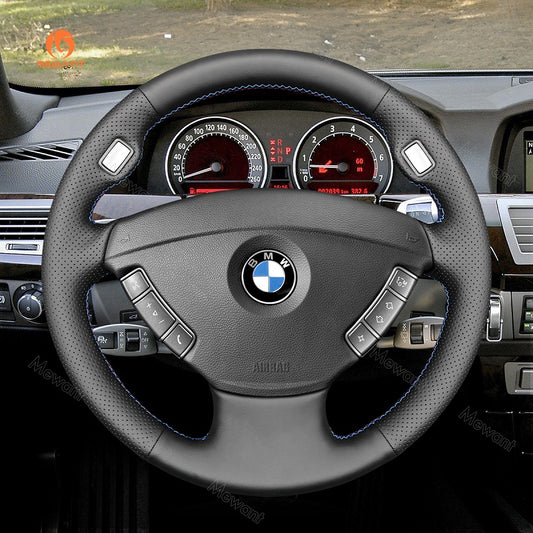 Mewant DIY Car Steering Wheel Cover for BMW 7 Series (E65/E66) 2001-2008