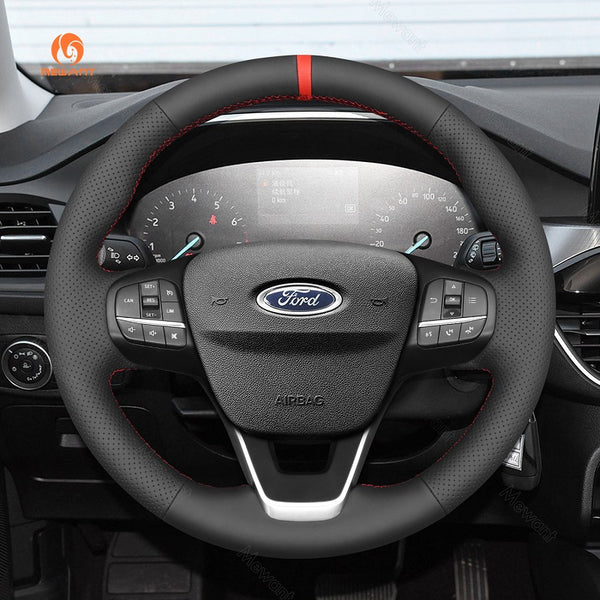 Mewant® Alcantara Car Steering Wheel Cover for Ford Bronco Sport Escape E-Transit Maverick Transit 2020-2024