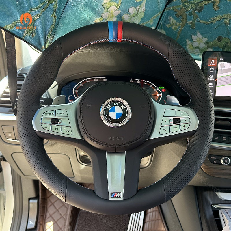 Mewant® Alcantara Car Steering Wheel Cover for BMW G20 F44 G22 G26 G30 G32 G11 G14 G15 G16 G01 G02 G05 G06 G07 G29