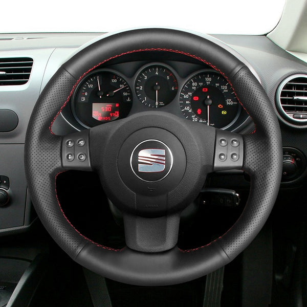 Coprivolante per auto Mewant® in Alcantara per Seat Leon (MK2 1P) 2005-2009 / Ibiza (6L) 2005-2009 / Altea 2004-2009 / Altea XL 2007-2009 / Toledo 2004-2008 
