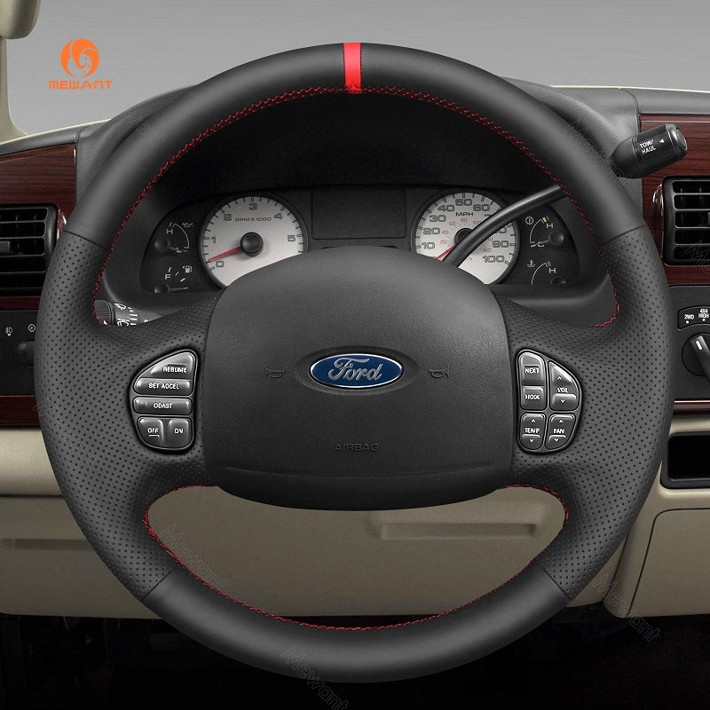 Mewant Leather Car Steering Wheel Cover for Excursion F-250 F-350 F-450 F-550