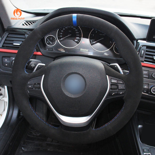 Mewant® Alcantara Car Steering Wheel Cover for BMW 3 Series F30 F34 F22 F23 F32 F33 F36