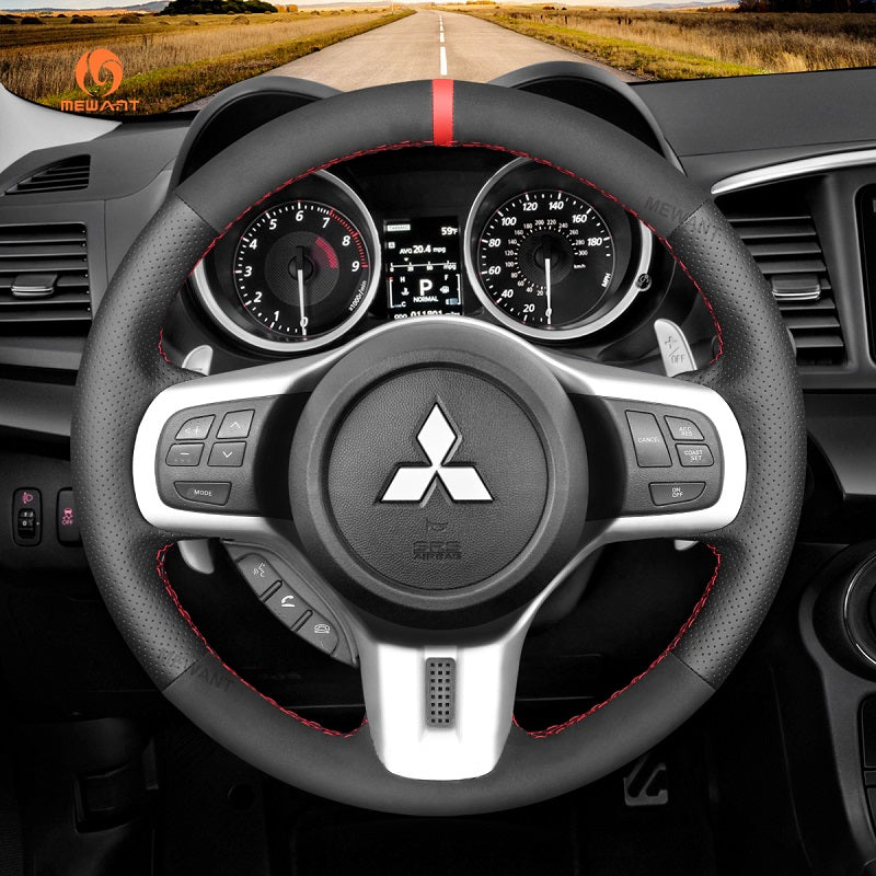 Mewant® Alcantara Auto Lenkradbezug für Mitsubishi Lancer Evolution 10 X