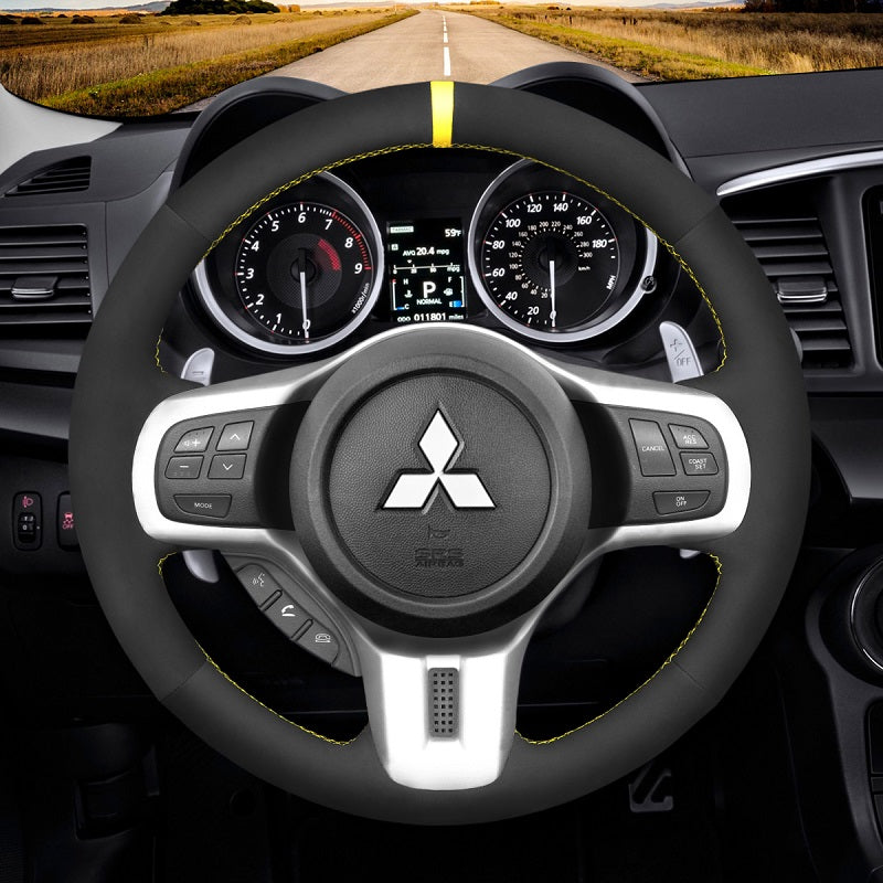 Mewant® Alcantara Auto Lenkradbezug für Mitsubishi Lancer Evolution 10 X