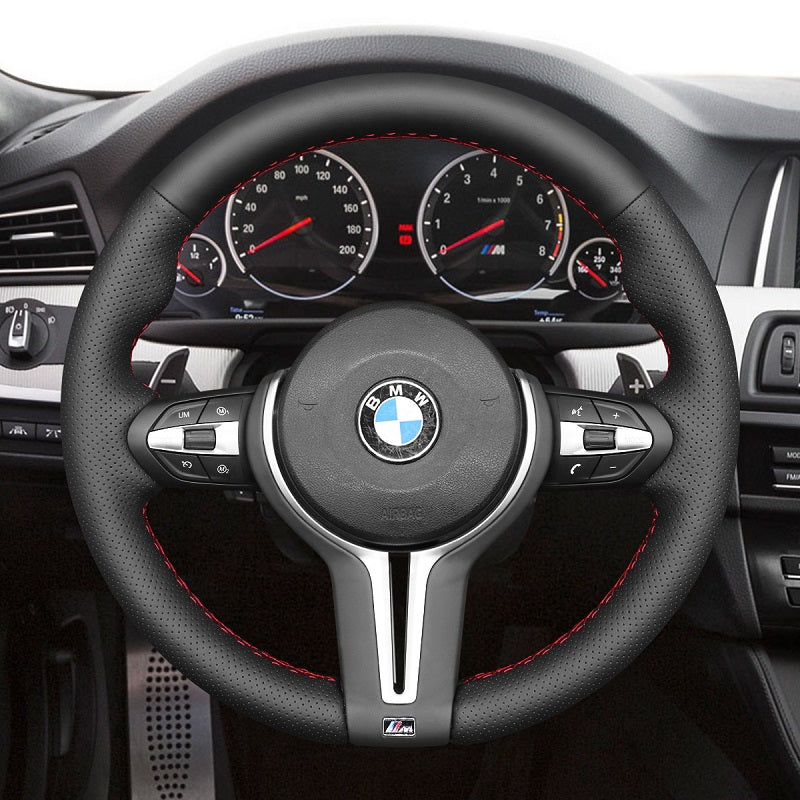 Mewant® Alcantara Car Steering Wheel Cover for BMW M2 F87 M3 F80 M4 F82 F83 M5 F10 M6 F06 F12 F13 X5 M X6 M