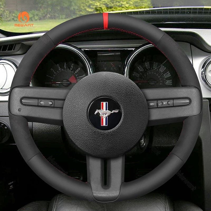 Mewant® Alcantara Car Steering Wheel Cover for Ford Mustang 2005-2012