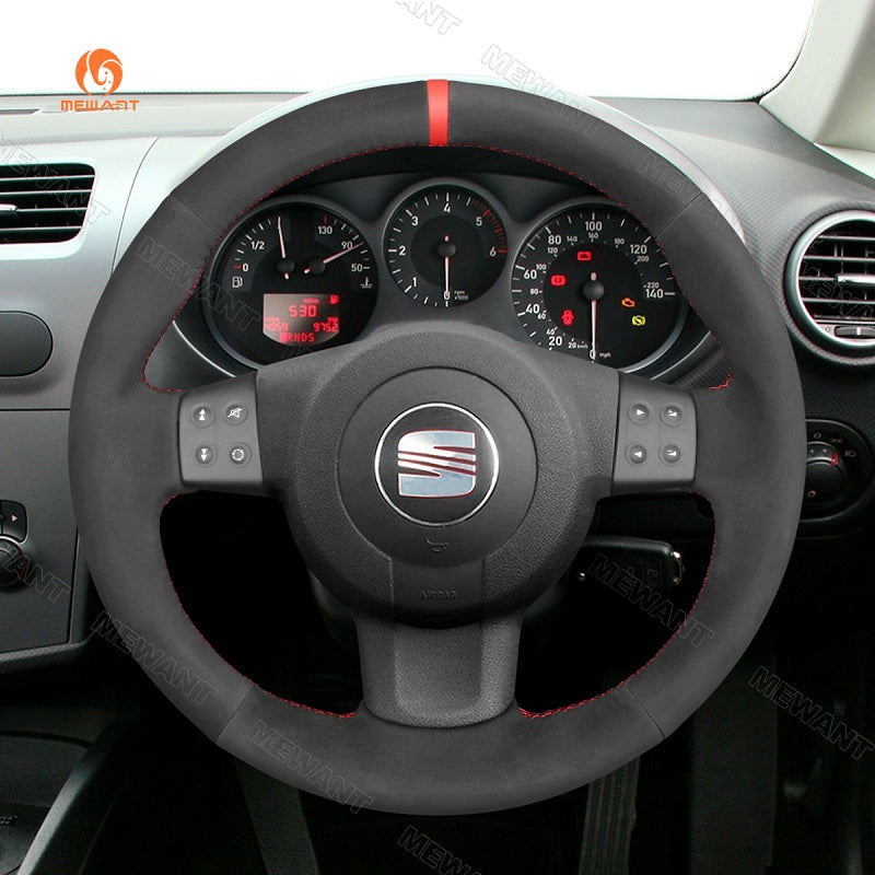 Coprivolante per auto Mewant® in Alcantara per Seat Leon (MK2 1P) 2005-2009 / Ibiza (6L) 2005-2009 / Altea 2004-2009 / Altea XL 2007-2009 / Toledo 2004-2008 