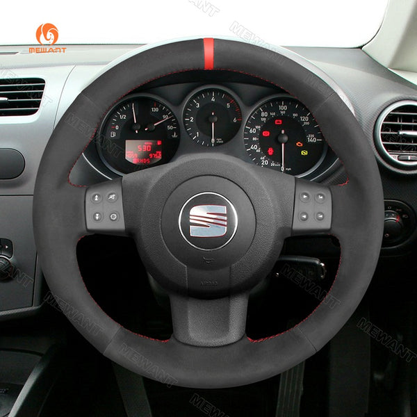 Coprivolante per auto Mewant® in Alcantara per Seat Leon (MK2 1P) 2005-2009 / Ibiza (6L) 2005-2009 / Altea 2004-2009 / Altea XL 2007-2009 / Toledo 2004-2008 
