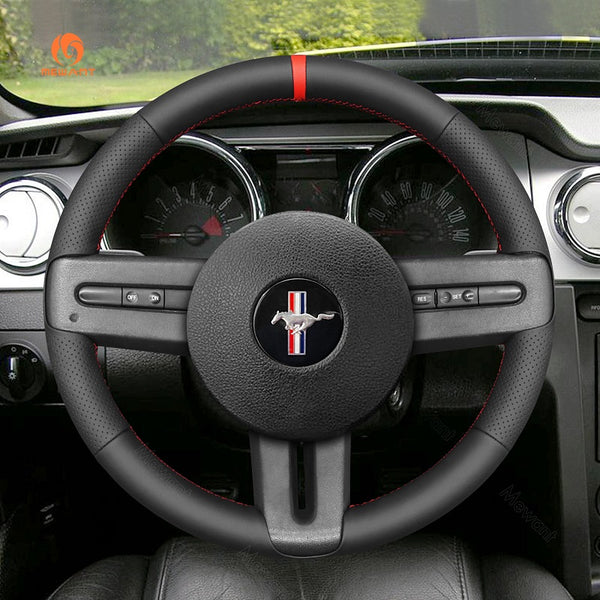Mewant® Alcantara Car Steering Wheel Cover for Ford Mustang 2005-2012
