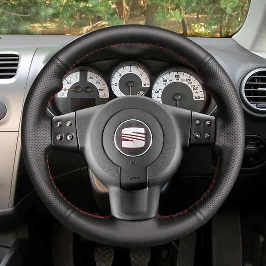 Mewant® Alcantara Car Steering Wheel Cover for Seat Leon FR|Cupra (MK2 1P) 2005-2009 / Ibiza FR (6L) 2005-2009