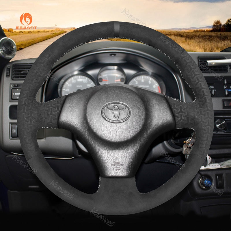 Mewant® Alcantara Car Steering Wheel Cover for Toyota RAV4 Celica 1999-2006 Matrix MR2 Supra Voltz Caldina MR-S Corolla (US)