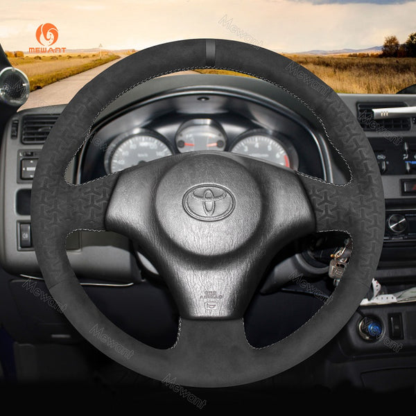 Mewant® Alcantara Car Steering Wheel Cover for Toyota RAV4 Celica 1999-2006 Matrix MR2 Supra Voltz Caldina MR-S Corolla (US)