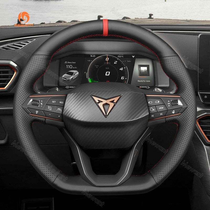 Mewant® Alcantara Car Steering Wheel Cover for Seat Leon IV Ibiza 6F Ateca Arona Tarraco