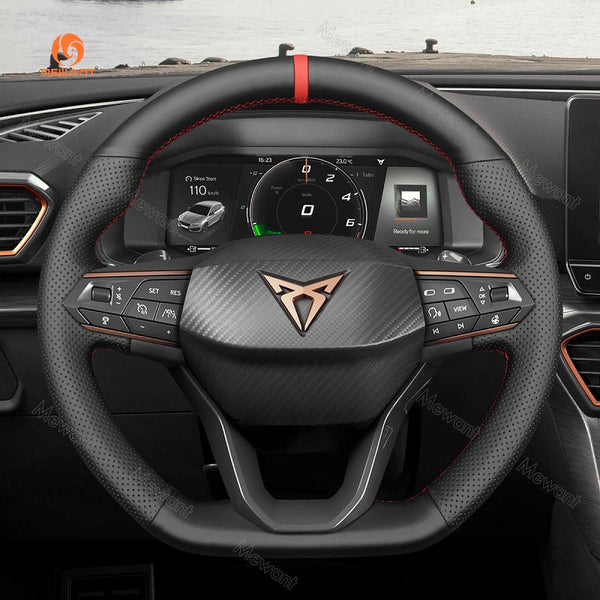 Mewant® Alcantara Car Steering Wheel Cover for Seat Leon IV Ibiza 6F Ateca Arona Tarraco