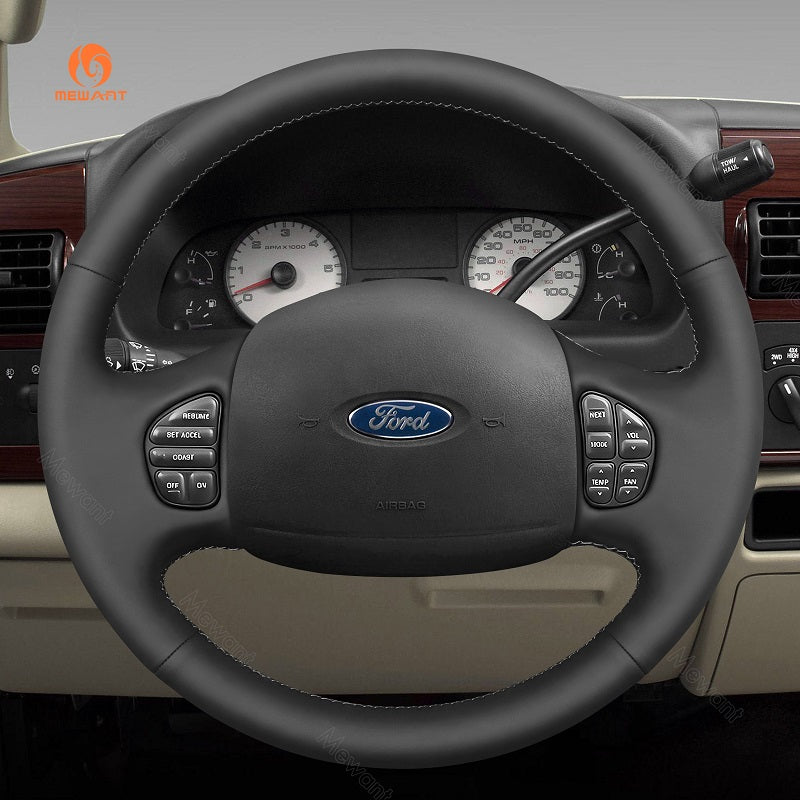 Mewant Leather Car Steering Wheel Cover for Excursion F-250 F-350 F-450 F-550