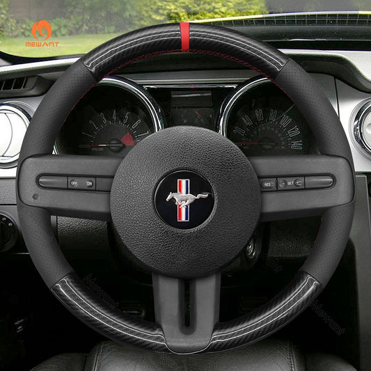 Mewant® Alcantara Car Steering Wheel Cover for Ford Mustang 2005-2012