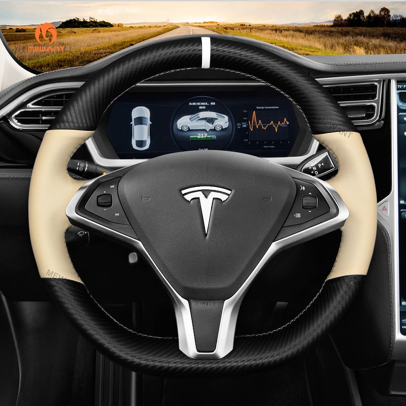 Mewant® Alcantara-Lenkradbezug für das Tesla-Modell S 2013–2017