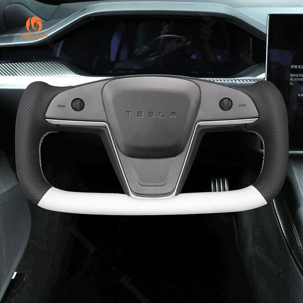 Mewant® Alcantara-Lenkradbezug für Tesla-Modelle S 2021-2023 / Modell X 2021-2023