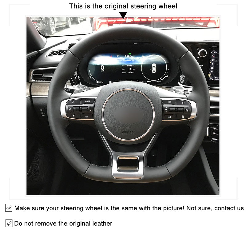 Mewant® Alcantara Car Steering Wheel Cover for Kia Sportage 2022-2023 / K5 (GT/GT-Line) 2021-2022