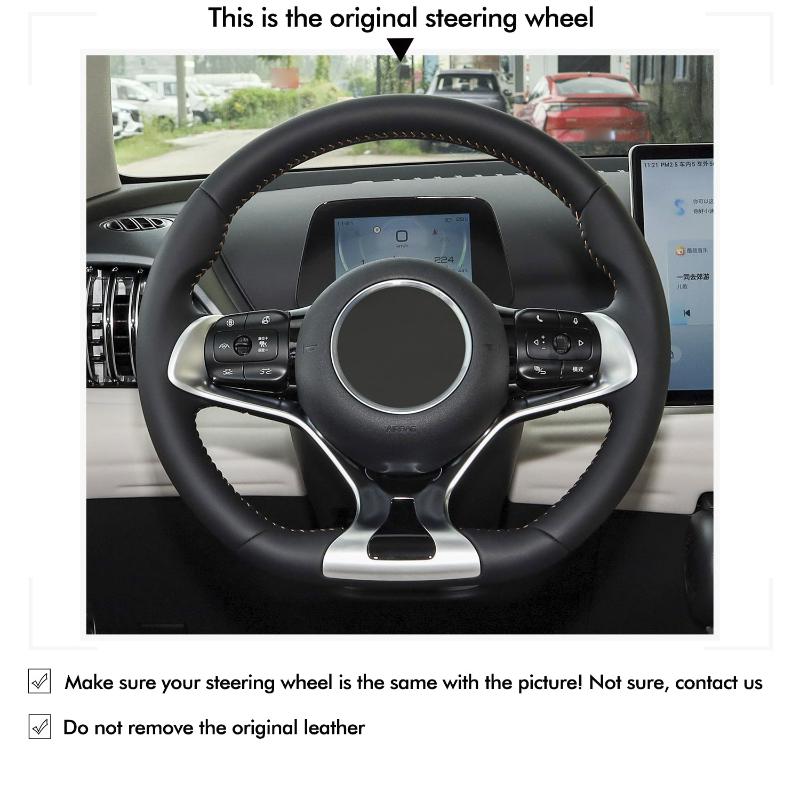 Mewant® Alcantara Car Steering Wheel Cover for BYD Atto 3 2022-2024 Dolphin 2023-2024