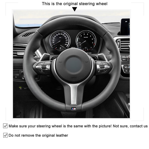 Mewant® Alcantara Car Steering Wheel Cover for BMW (M Sport)2Series F22 F23/3 Series F30 F34/4 Series F32 F33 F36/5 Series F10 F07/6 Series F12 F13 F06/X2 F39/X3 F25/X4 F26/X5 F15/X6 F16