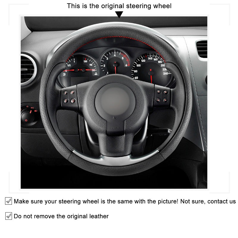 Mewant® Alcantara Car Steering Wheel Cover for Seat Leon FR|Cupra (MK2 1P) 2005-2009 / Ibiza FR (6L) 2005-2009