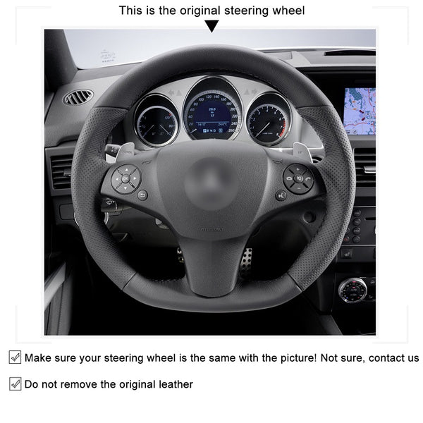 Mewant® Alcantara Car Steering Wheel Cover for AMG C63 W204 CLS-Class C219 CLS 63 AMG C219 E 63 AMG W212 AMG SL 63 R230 SLS AMG C197 R197
