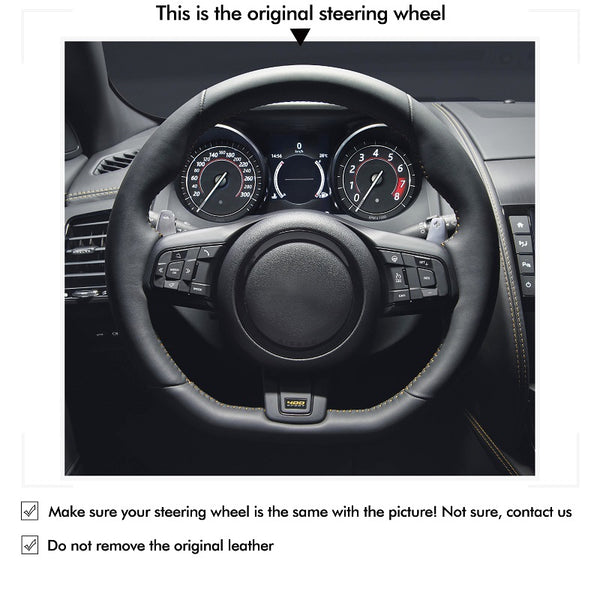 Mewant® Alcantara Car Steering Wheel Cover for Jaguar F-Type (X152) 2013-2020