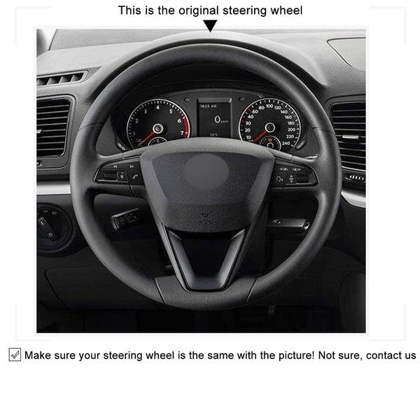 Mewant® Alcantara Car Steering Wheel Cover for SEAT Leon (5F) 2013-2020 / Toledo 2014-2015 / Arona 2017-2021