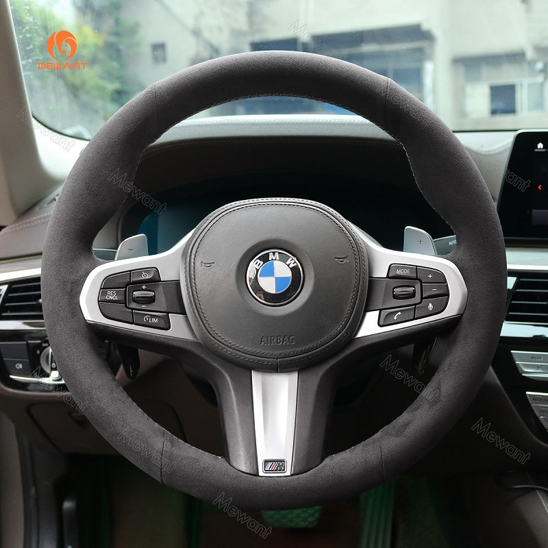 Mewant® Alcantara Car Steering Wheel Cover for BMW G20 F44 G22 G26 G30 G32 G11 G14 G15 G16 G01 G02 G05 G06 G07 G29