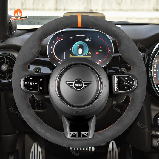 Mewant® Alcantara-Lenkradbezug für Mini Clubman 2022–2023 Cabrio Countryman Hardtop Schrägheck Elektroluke