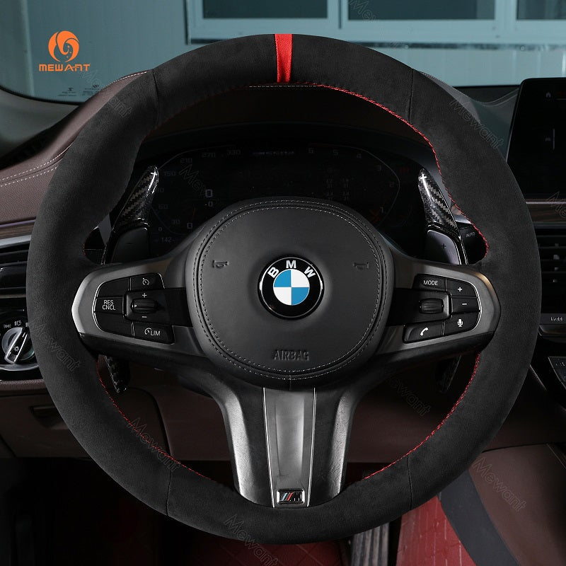Mewant® Alcantara Car Steering Wheel Cover for BMW G20 F44 G22 G26 G30 G32 G11 G14 G15 G16 G01 G02 G05 G06 G07 G29