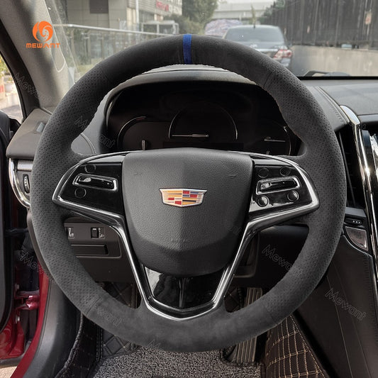Mewant® Alcantara Car Steering Wheel Cover for Cadillac ATS 2013-2015 CTS 2014-2016