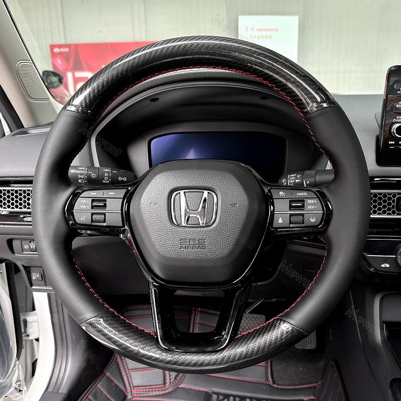 Mewant® Alcantara Car Steering Wheel Cover for Honda Civic 11 HRV 2022 -2024 Accord 2023-2024