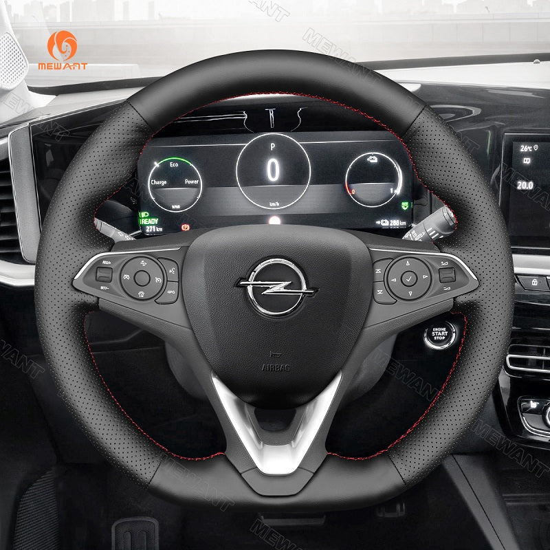 Mewant® Alcantara Car Steering Wheel Cover for Opel Astra (K) 2015-2020 Combo 2018-2020 Corsa (E|F) 2014-2020 Grandland X 2017-2020 Insignia (CT) B 2017-2020