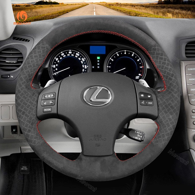 Mewant® Alcantara Car Steering Wheel Cover for Lexus IS IS250 IS250C IS300 IS300C IS350 IS350C F SPORT 2005-2011