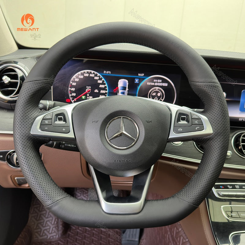 Mewant® Alcantara Car Steering Wheel Cover for Mercedes Benz W205 AMG C43 C117 GLA45 X156 C218 W213 X253 C253 W166