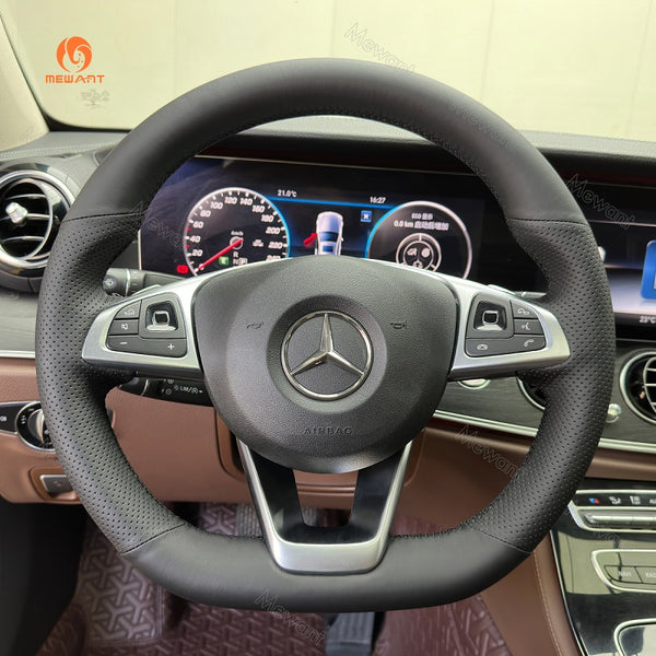 Mewant® Alcantara Car Steering Wheel Cover for Mercedes Benz W205 AMG C43 C117 GLA45 X156 C218 W213 X253 C253 W166
