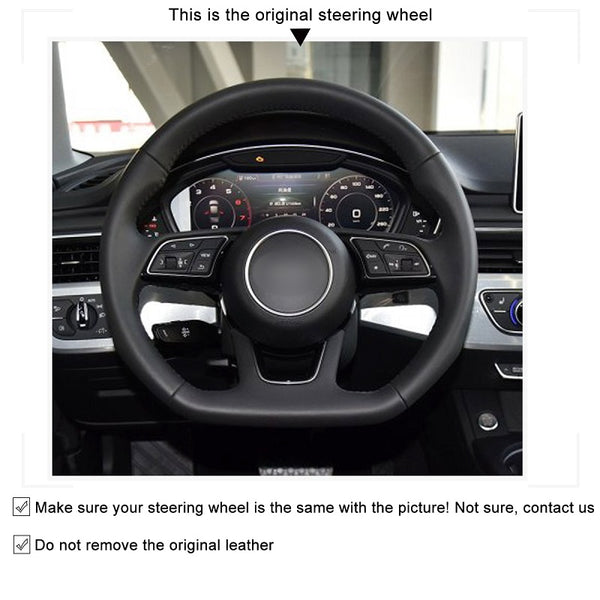 Mewant® Alcantara Car Steering Wheel Cover for Audi A3 Sportback e-tron RS 3 RS 5 S3 S4 S5
