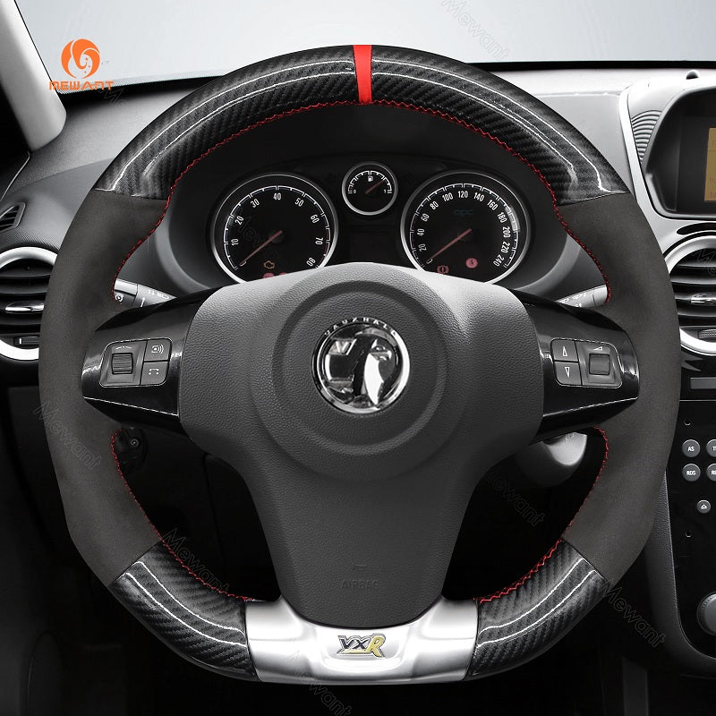 Mewant® Alcantara Car Steering Wheel Cover for Opel Corsa (D) OPC 2007-2015