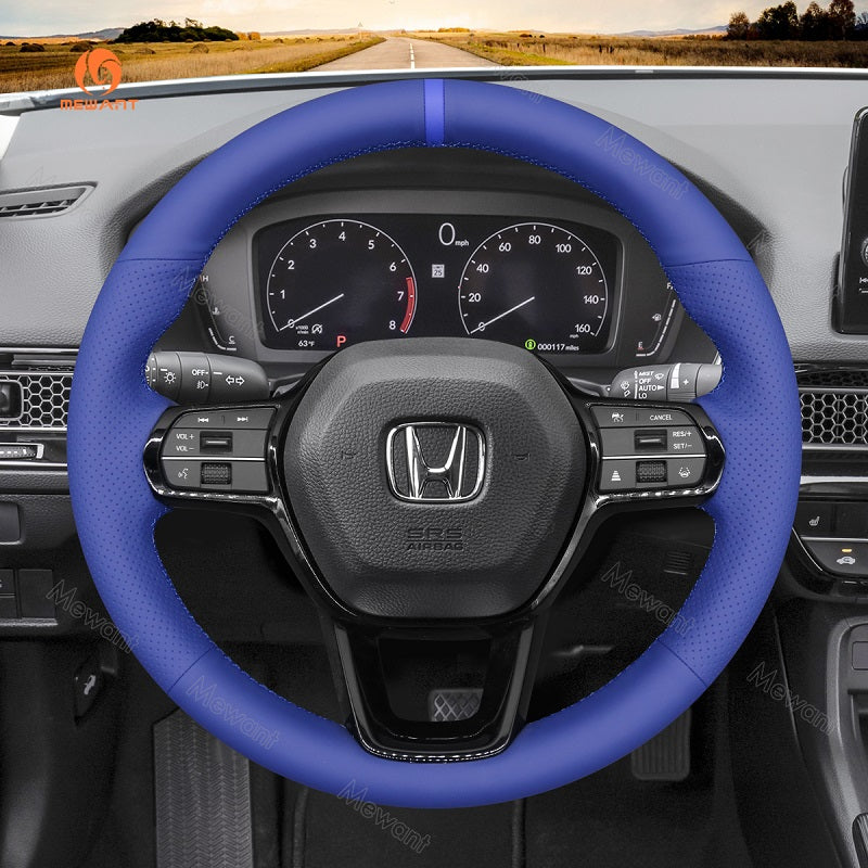 Mewant® Alcantara Car Steering Wheel Cover for Honda Civic 11 HRV 2022 -2024 Accord 2023-2024